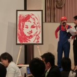 岡﨑新会員による渾身の瀬尾理事長の肖像画